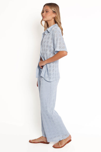 Cora Knit Pant - Blue