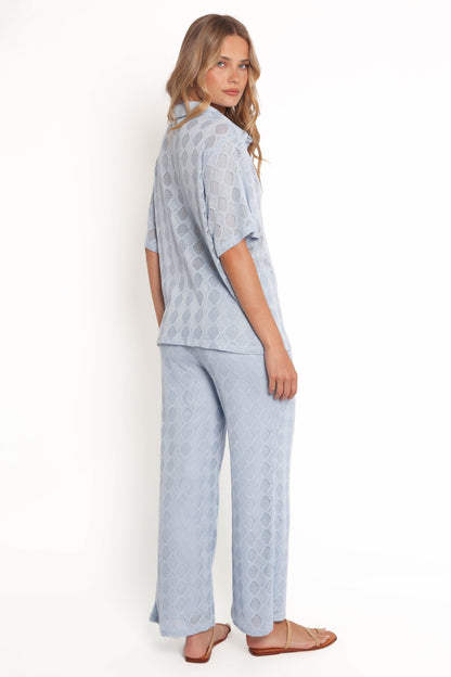 Cora Knit Pant - Blue