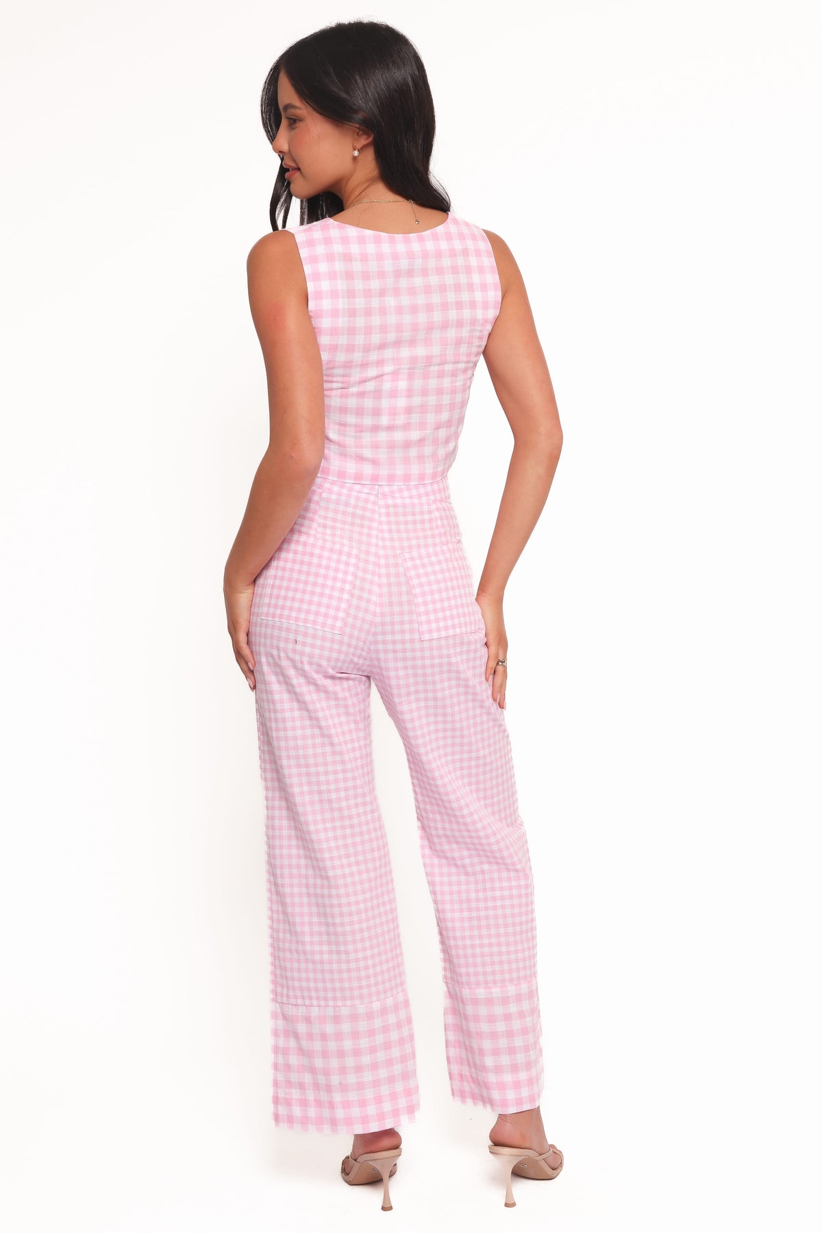 Devlin Cotton Pant - Pink Gingham