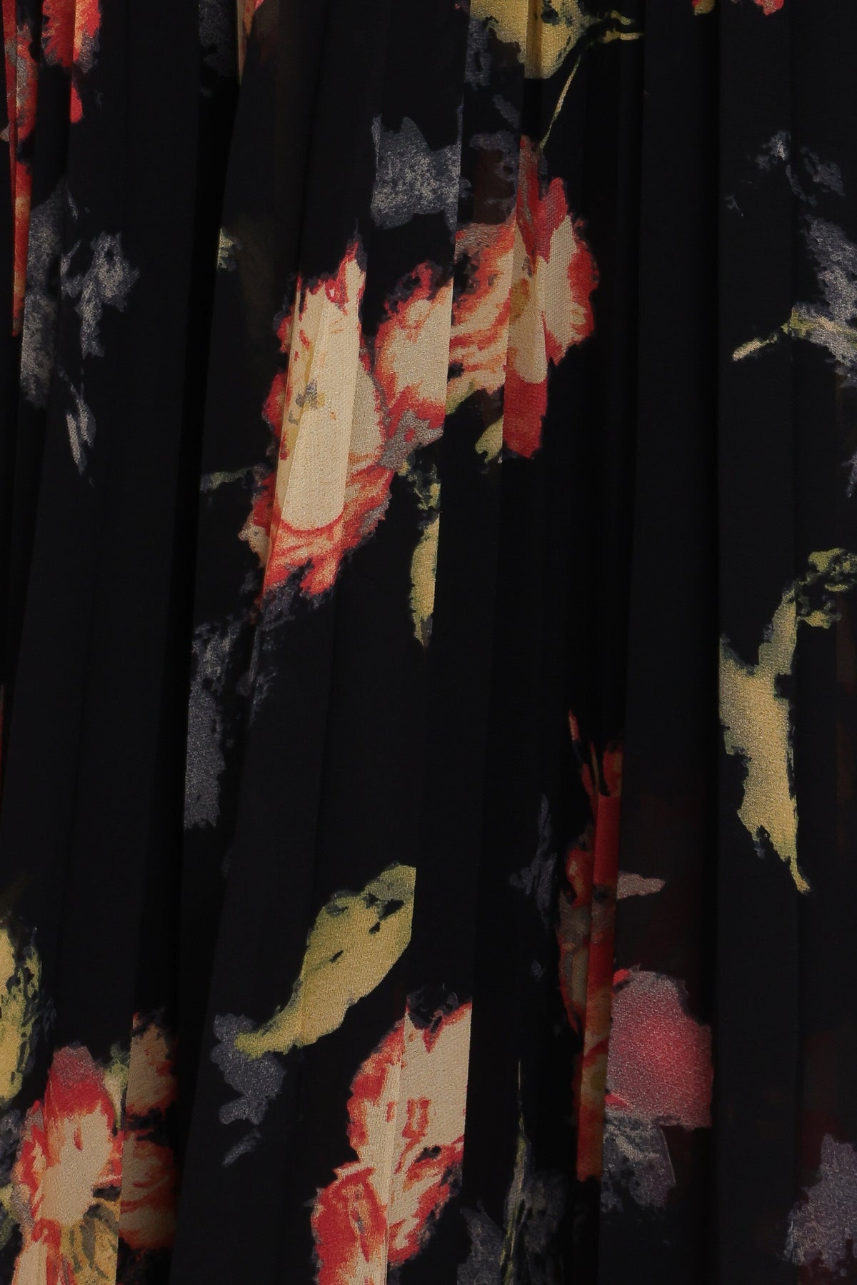 Achanti Pleated Maxi Dress - Black Multi