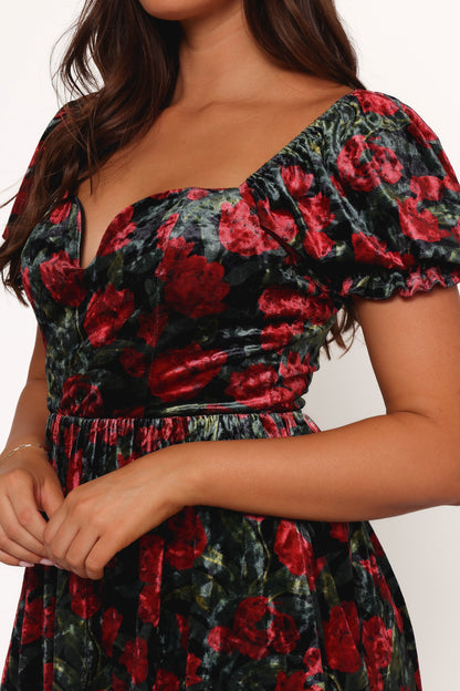 Anders Mini Dress - Black/Red