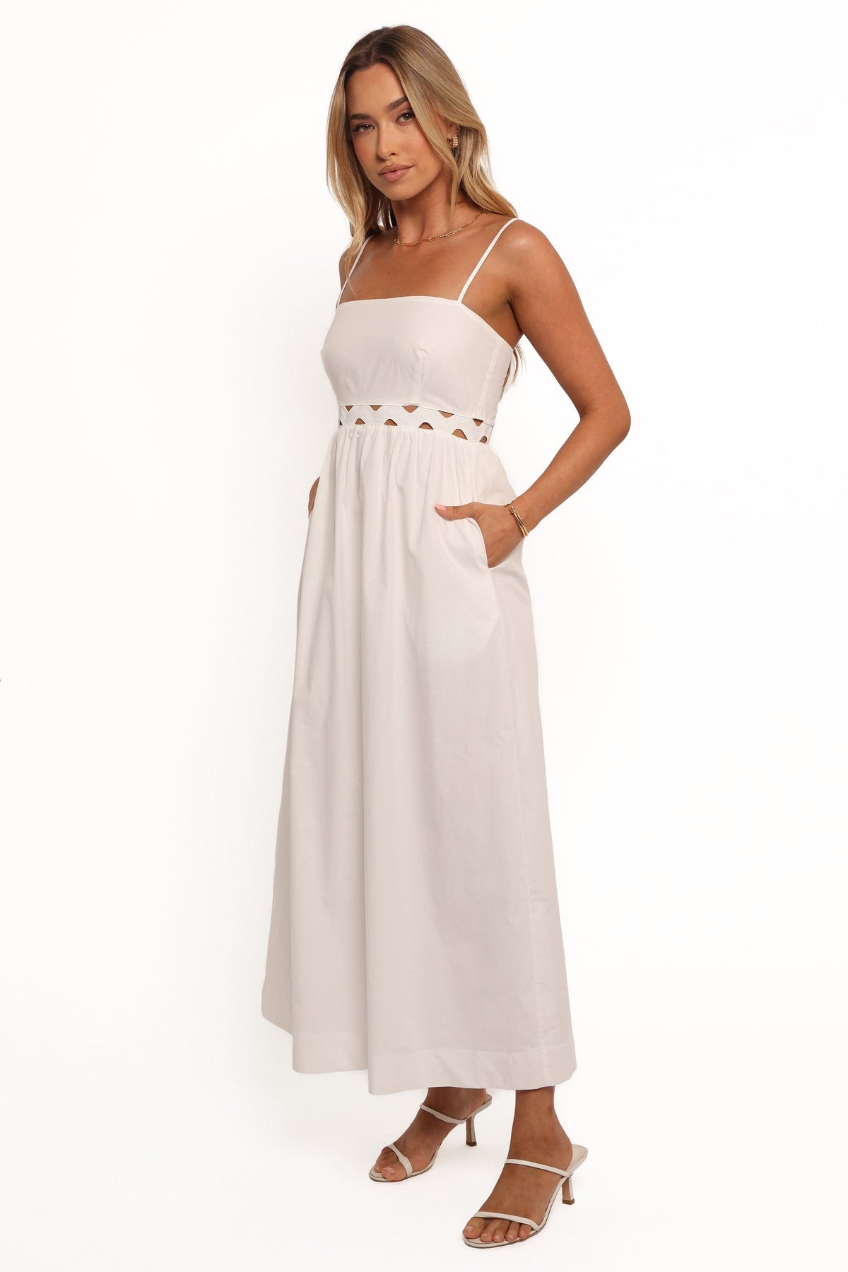 Angelus Midi Dress - White