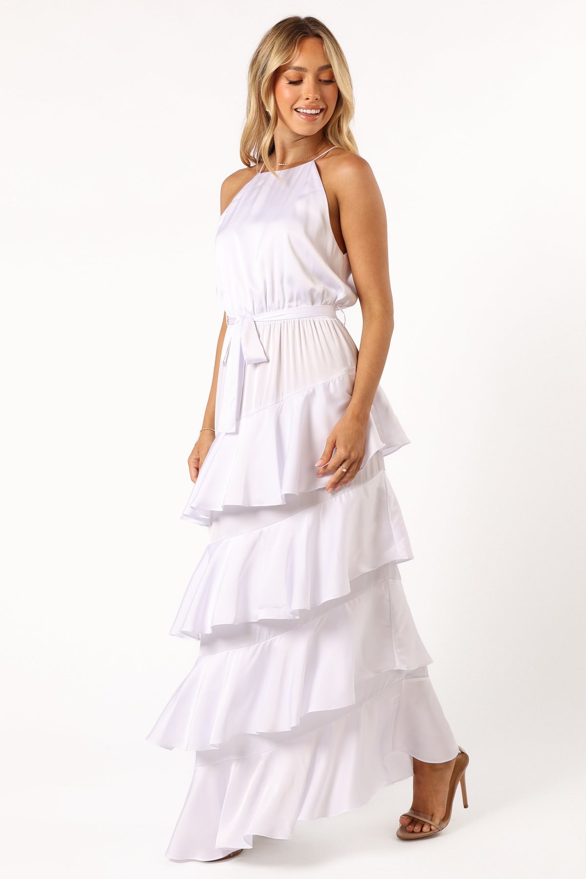 Annalise Tiered Maxi Dress - White