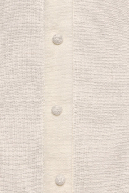 Barbara Midi Button Down Dress - White