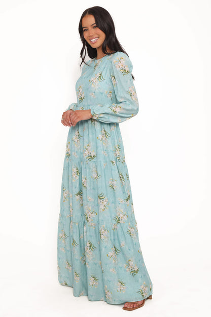 Bernice Maxi Dress - Blue Floral