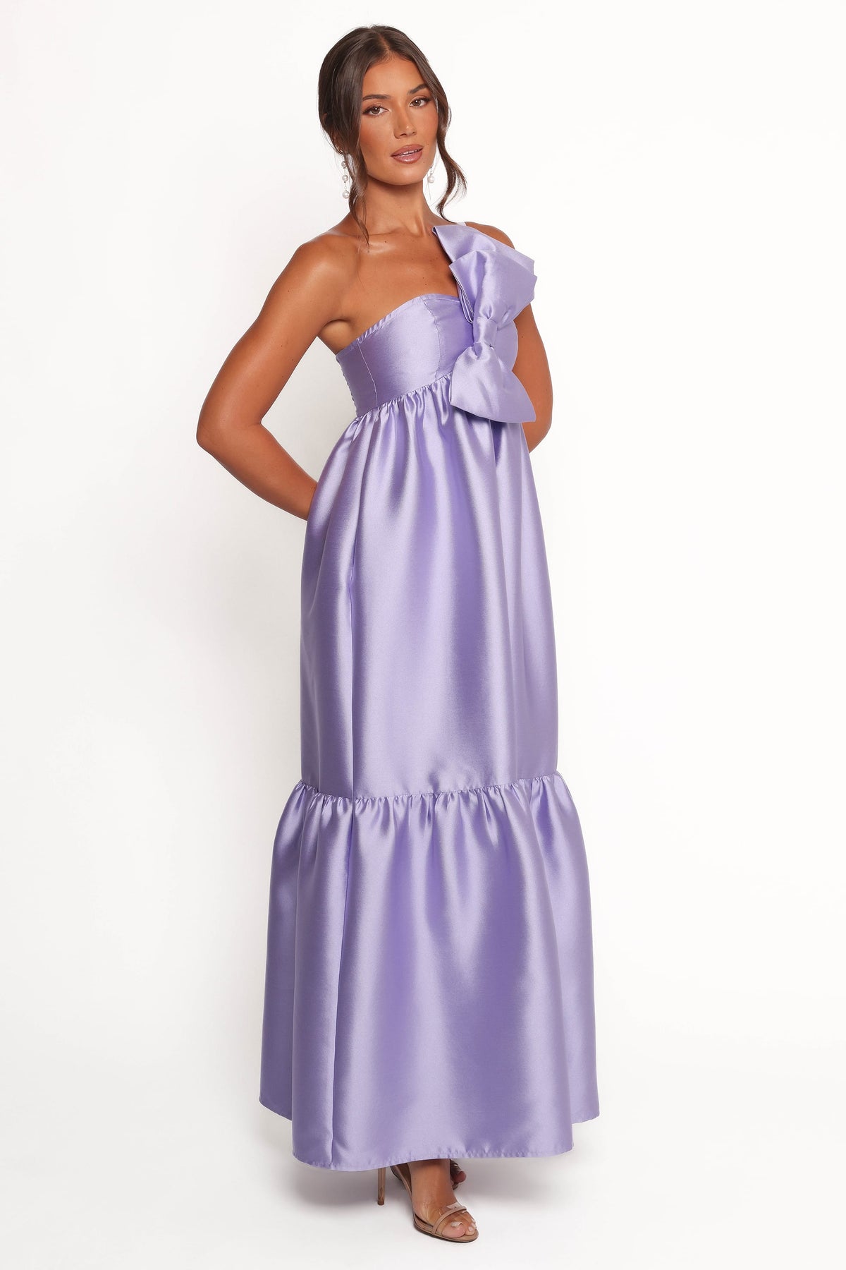 Betina Bow Front Maxi Dress - Lilac