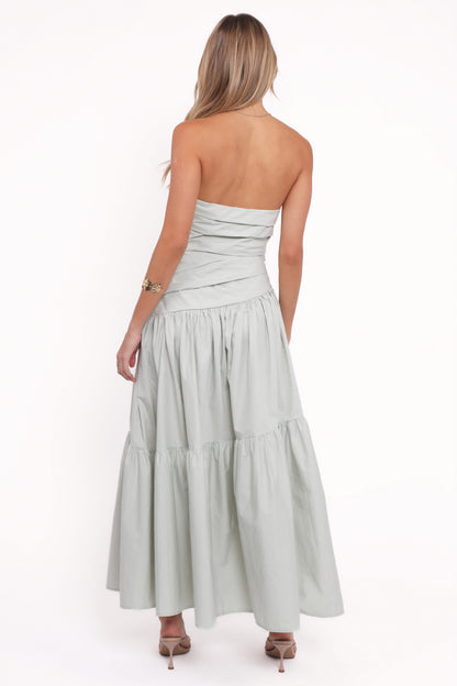 Blanche Strapless Maxi Dress - Mint