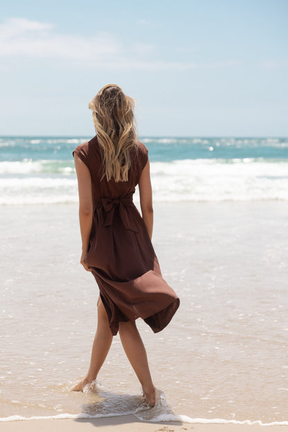 Cami Midi Dress - Chocolate Brown