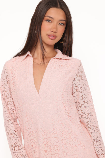 Cidel Mini Dress - Pink Lace
