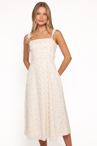 Clarissa Midi Dress - White Betty