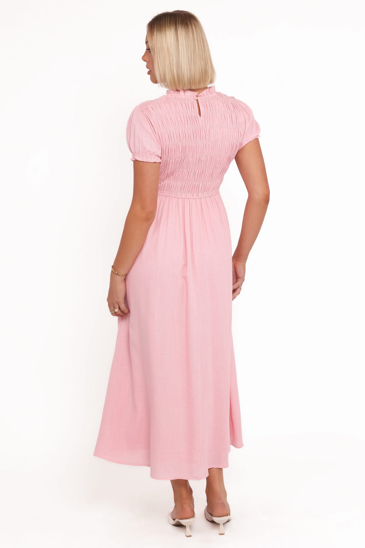 Darla Puff Sleeve Dress - Pink