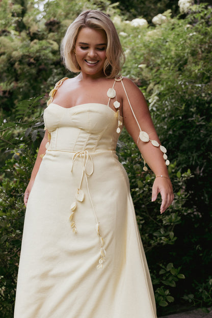 Della Midi Dress - Yellow