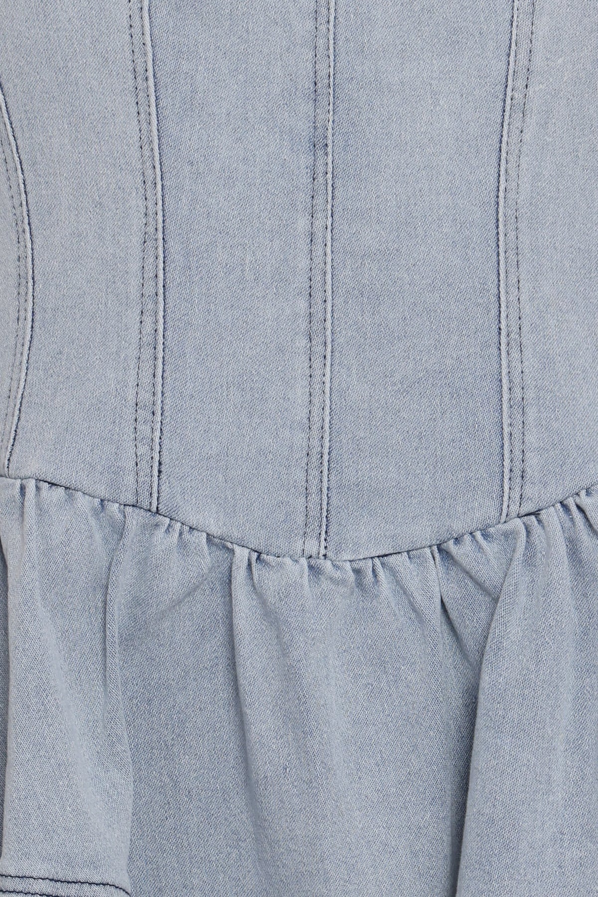 Ellen Strapless Mini Dress - Light Denim