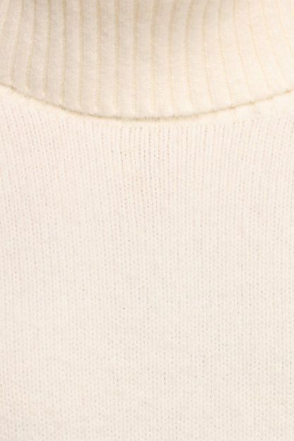 Bindy Cowlneck Knit Sweater - White