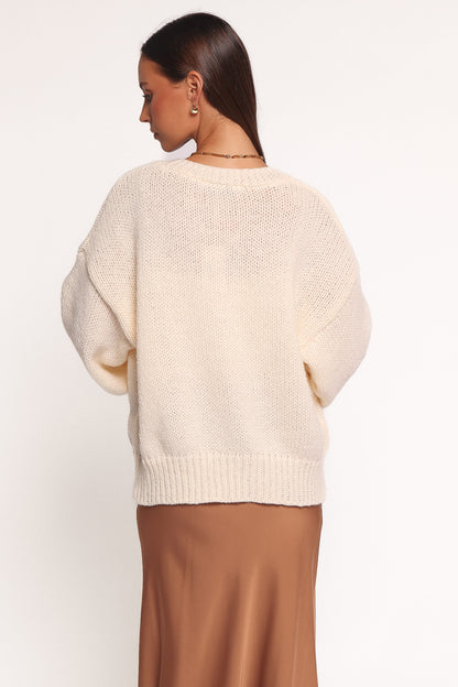 Doralee Rose Cardigan - Cream