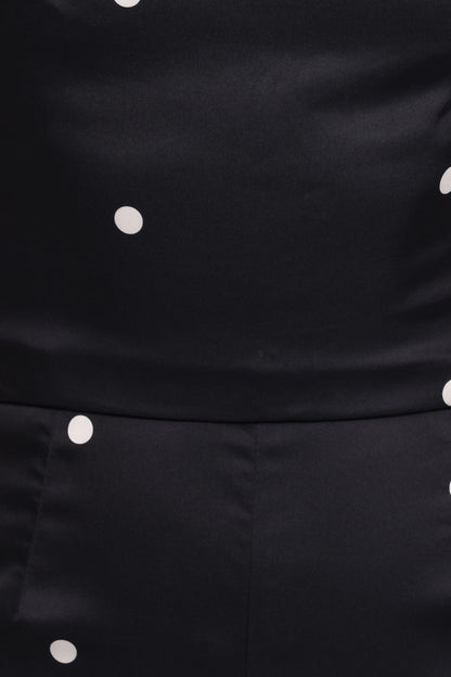 Bentley Halterneck Jumpsuit - Black Polka Dot