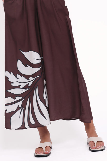Delfina Jumpsuit - Brown Palm