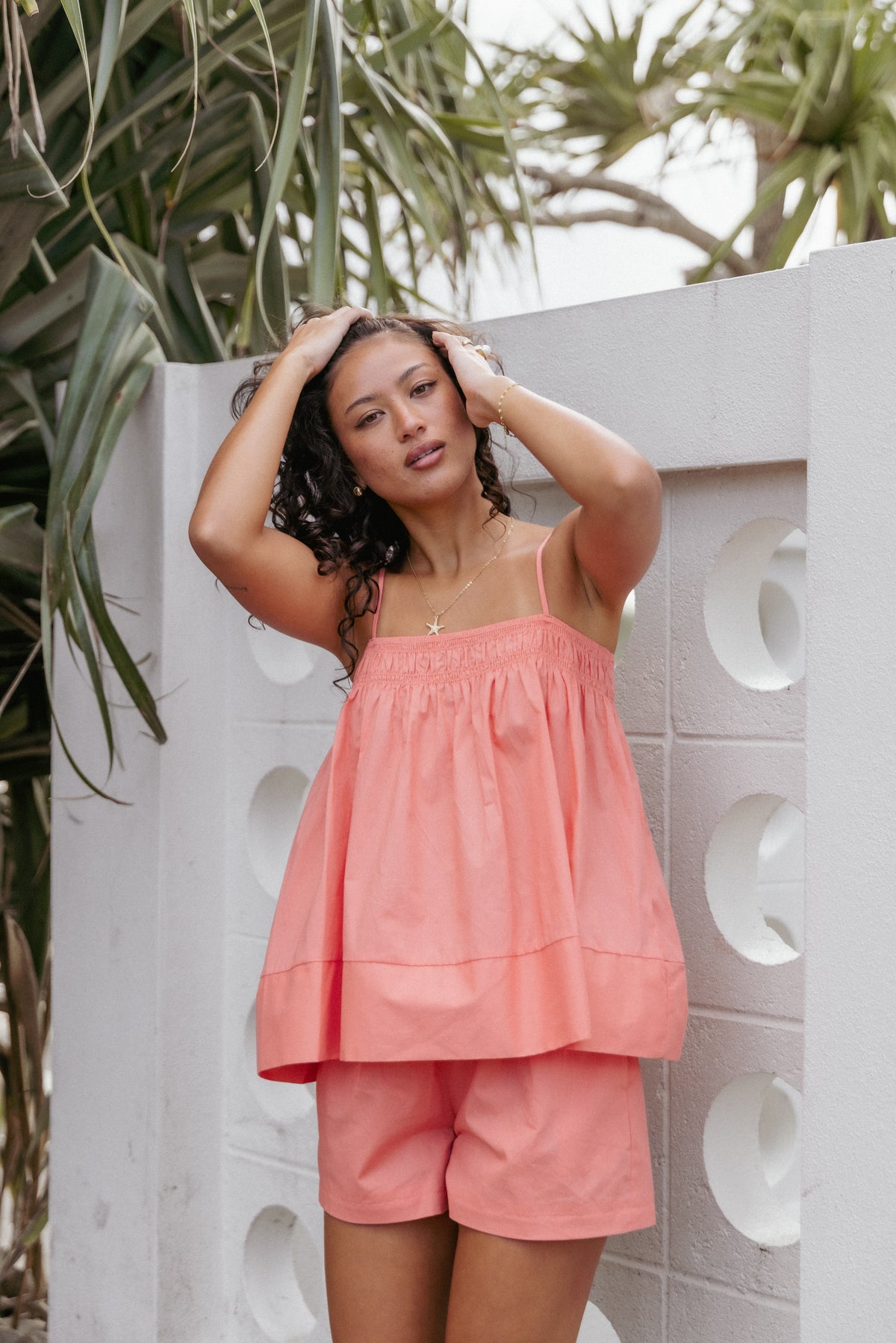 Aiesha Short Set - Coral