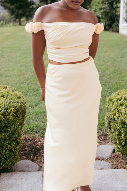Arabella Two Piece Set - Butter Yellow