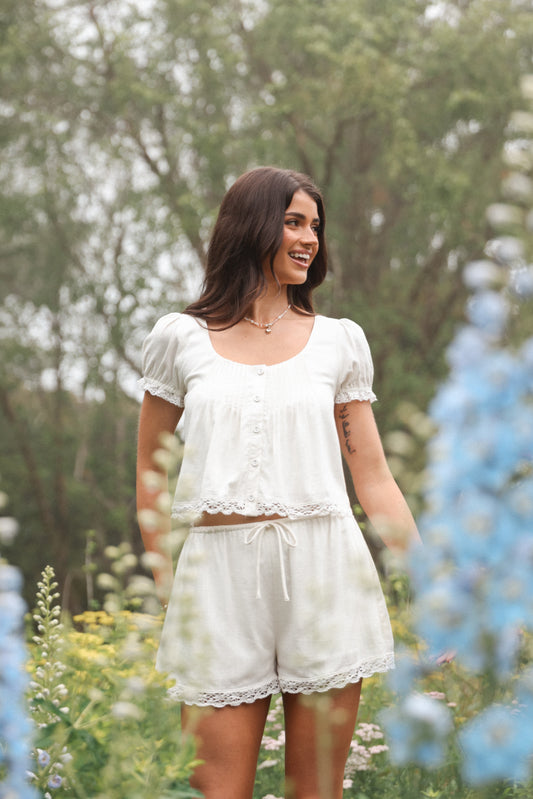 Elara Short Set - White