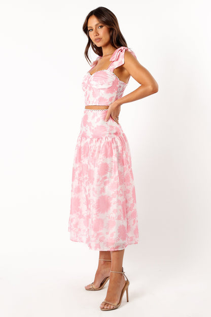 Elle Two Piece Set - Pink Floral