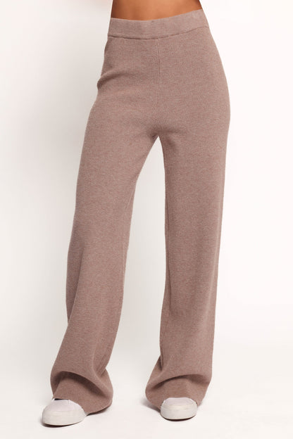 Ellory Knitted Pant Set - Taupe Marle