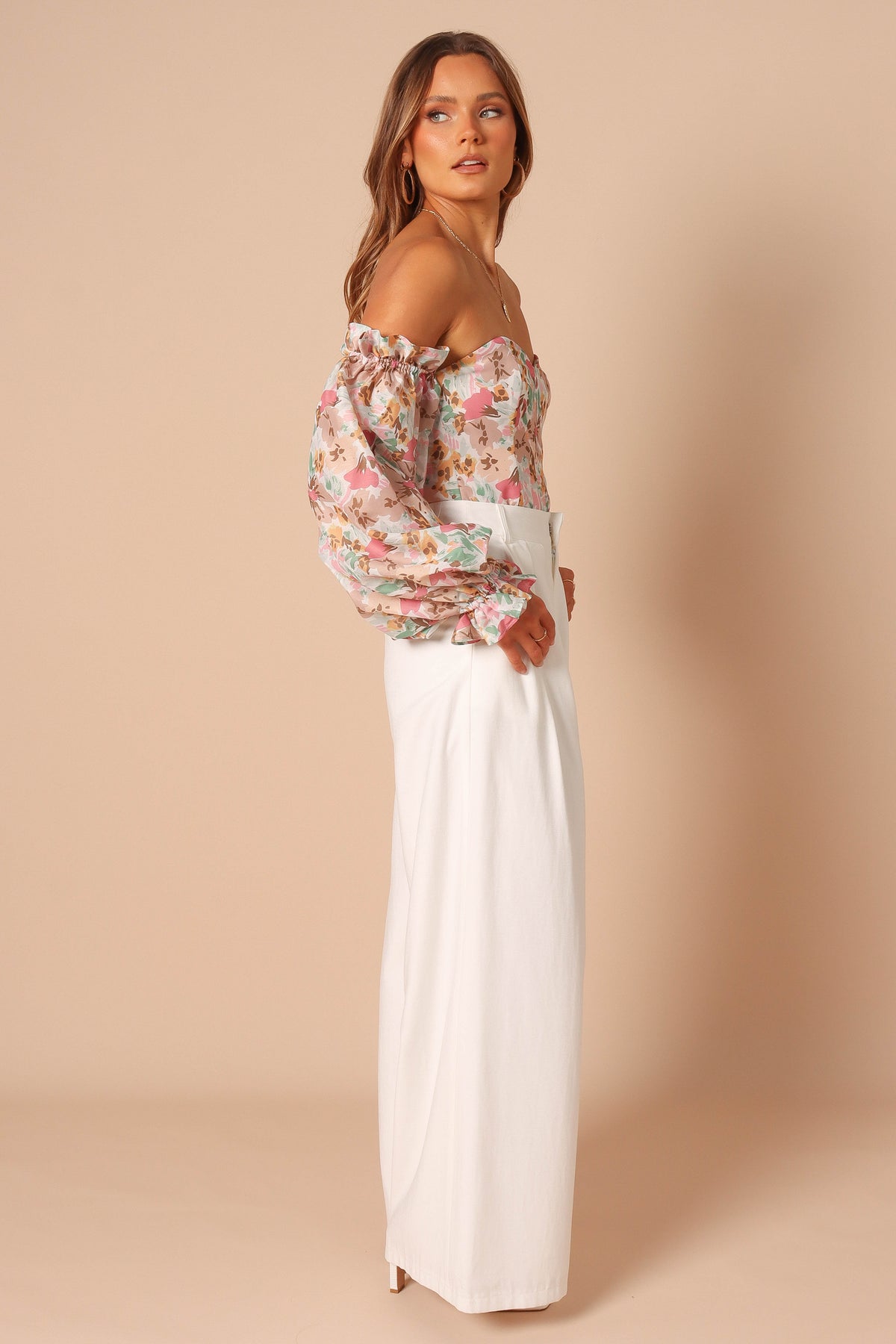 Acantha Bodysuit - Beige Floral