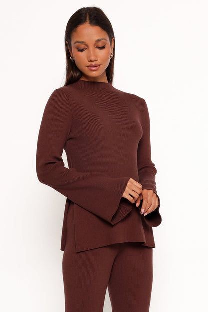 Adrienne Knit Top - Chocolate