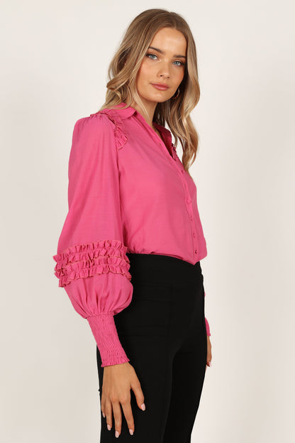 Bettina Shirt - Fuchsia