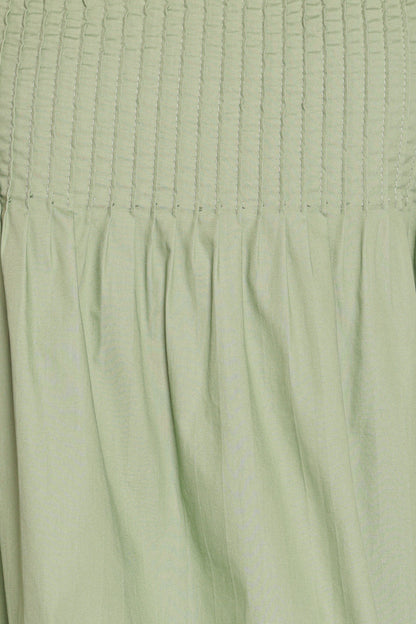 Carson Pleated Top - Sage Green