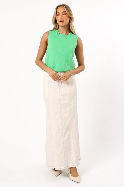 Cece Open Back Top - Green