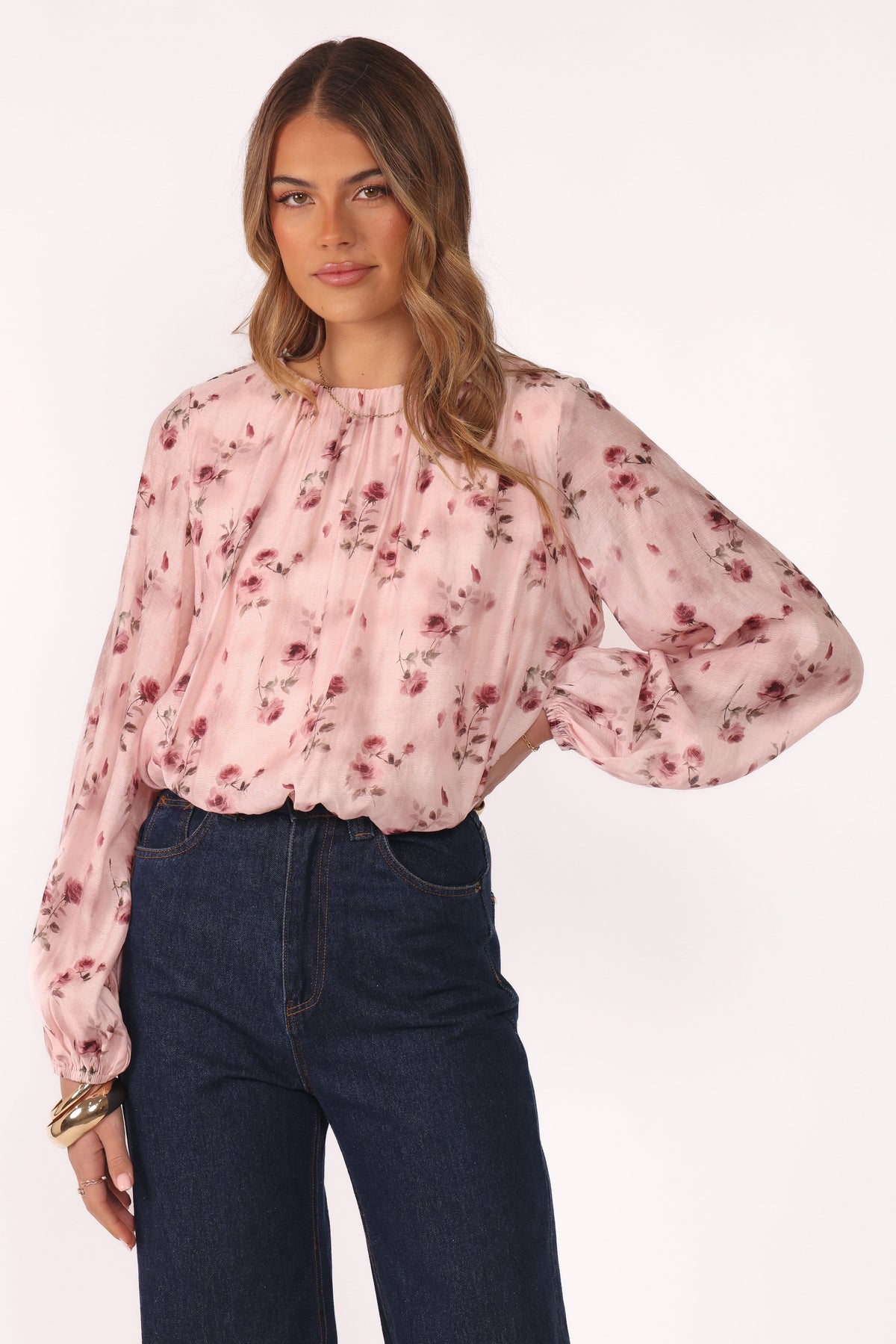 Dallas Long Sleeve Top - Pink Rose