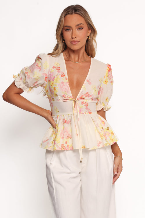 Duchess Top - Pink Floral