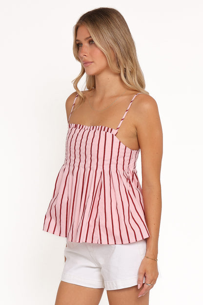 Dulce Top - Pink Stripe