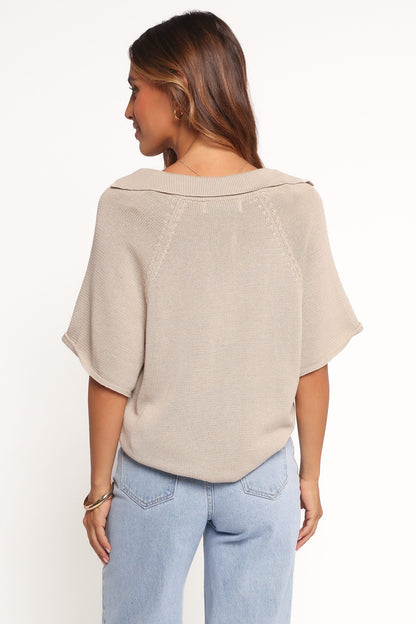 Eldora Knitted Top - Oatmeal