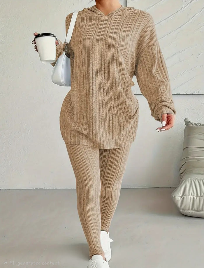 Plus Size Hooded long sleeve loungeset 🇨🇳