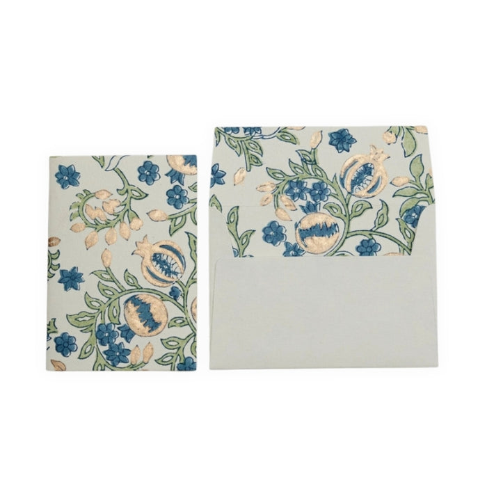 Pomegranate Indigo Card