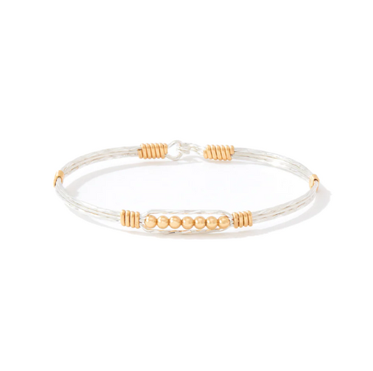 Ronaldo Power of Prayer Mirror Silver/Gold Beads Bracelet Bracelets in at Wrapsody