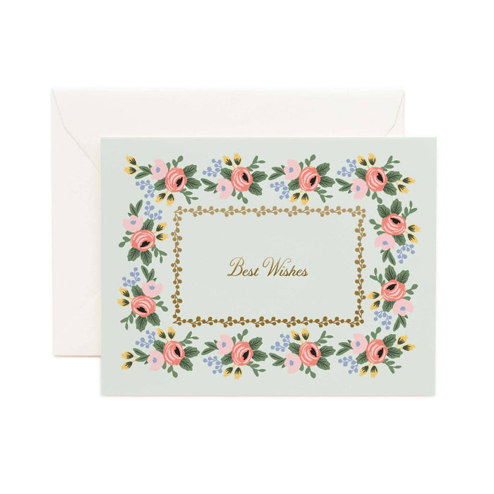 Rosa Best Wishes Card