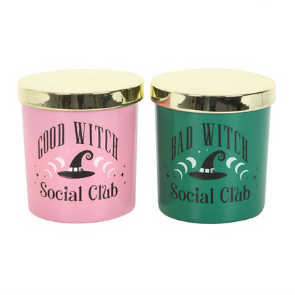 *Set of 2 Good Witch and Bad Witch Scented Glass Candles 🇬🇧