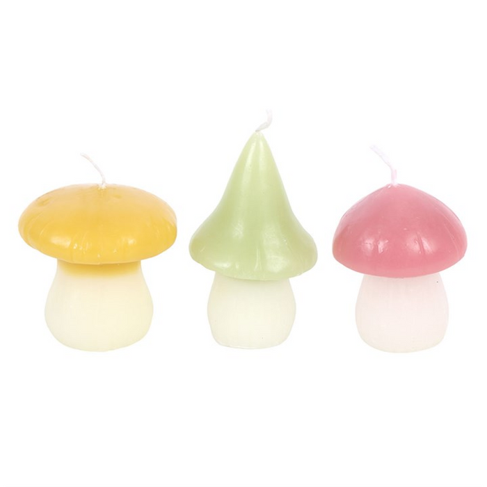 Set of 3 Pastel Mushroom Candles 🇬🇧
