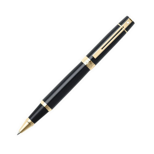 Sheaffer 300 Rollerball Pen - Black with Gold Trim