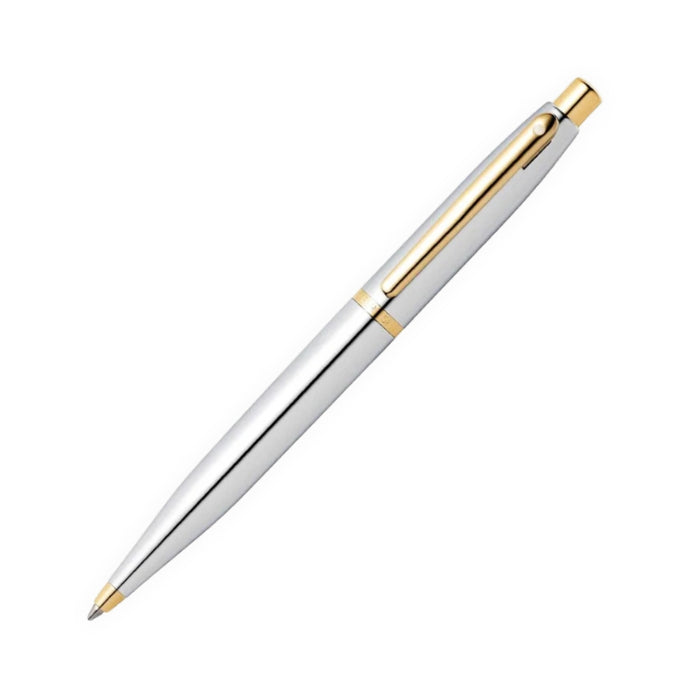 Sheaffer VFM Ballpoint Pen - Chrome with Gold Plated Trim