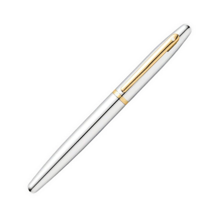Sheaffer VFM Fountain Pen - Chrome with Gold Plated Trim
