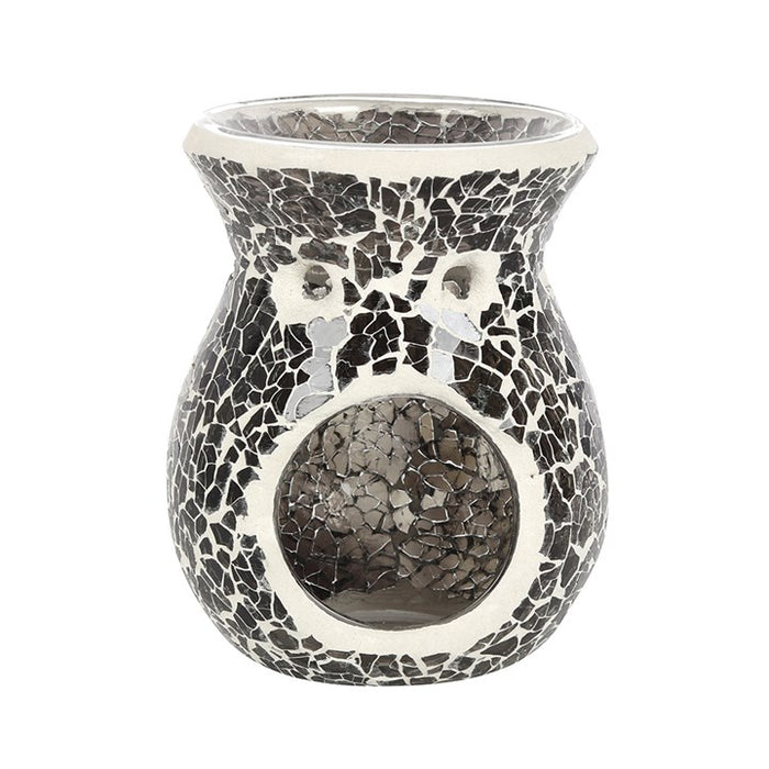 Small Gunmetal Grey Crackle Oil Burner and Wax Warmer 🇬🇧