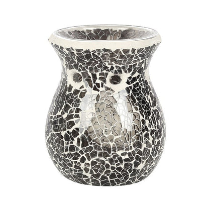 Small Gunmetal Grey Crackle Oil Burner and Wax Warmer 🇬🇧