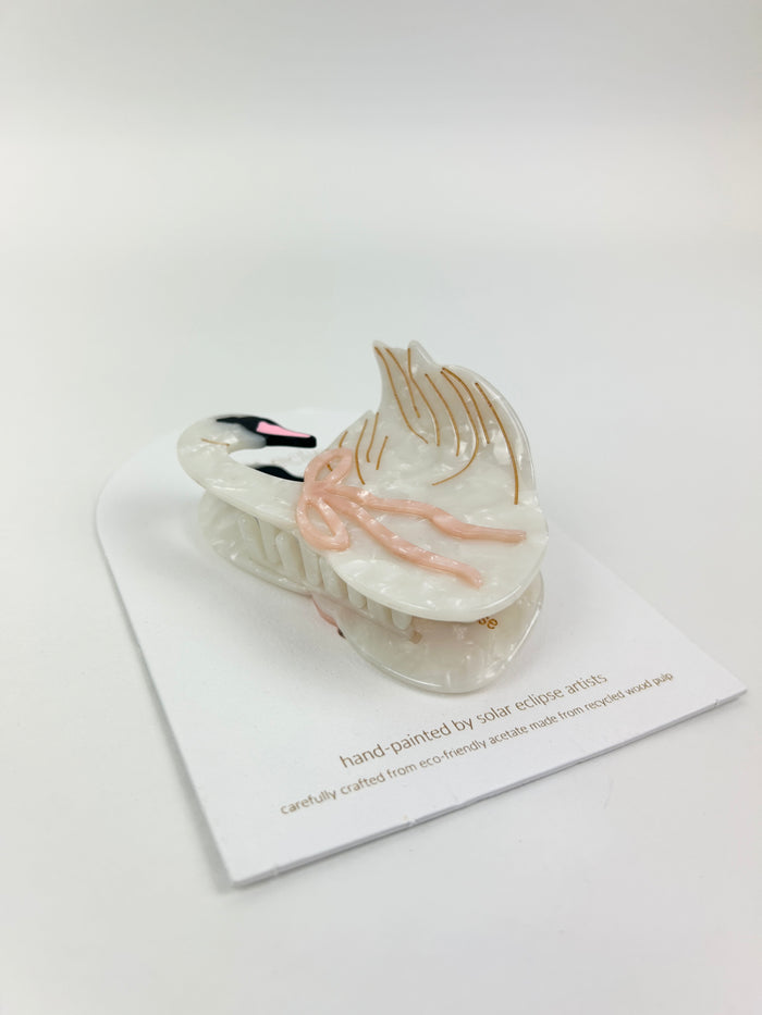 Solar Eclipse Bow Swan Hair Clip Hair Accessories in at Wrapsody