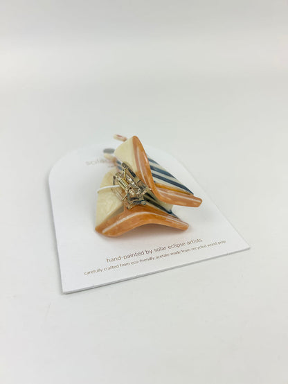 Solar Eclipse Sailboat Hair Clip Hair Accessories in at Wrapsody