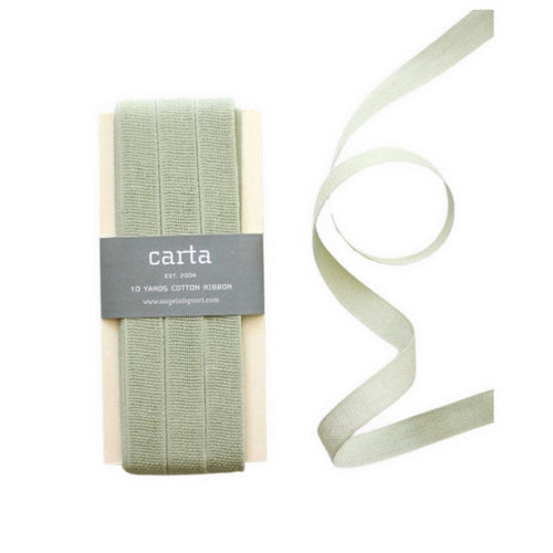 Studio Carta Loose Weave Cotton Ribbon - Sage
