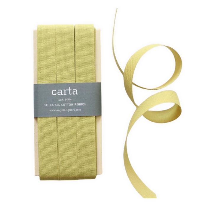 Studio Carta Tight Weave Cotton Ribbon - Chartreuse